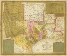 Texas Map By Samuel Augustus Mitchell / J.H. Young