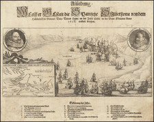 Cuba and Central America Map By Matthaus Merian