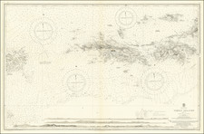 Puerto Rico and Virgin Islands Map By British Admiralty