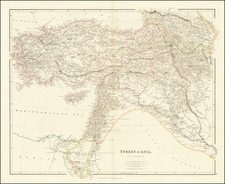 Cyprus, Central Asia & Caucasus and Turkey & Asia Minor Map By John Arrowsmith