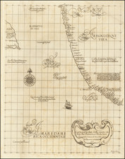 [San Francisco to British Columbia]  Carta particolare dello stretto di Iezo fra l'America e I'Isola Iezo  . . . D'America Carta XXXIII By Robert Dudley