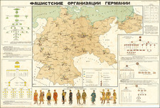 Russia, World War II and Germany Map By F.P. Konov / S.I. Folimonov