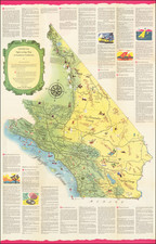 Pictorial Maps and California Map By All Year Club of Southern California