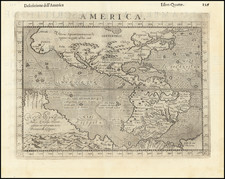 Western Hemisphere, South America, Australia and America Map By Giovanni Antonio Magini