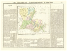 Louisiana Map By Jean Alexandre Buchon