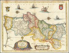 Portugal Map By Matthaus Merian