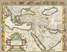 Russia, Ukraine, Turkey, Mediterranean, Middle East and Turkey & Asia Minor Map By John Speed