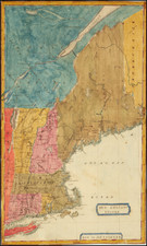 New England, Connecticut, Maine, Massachusetts, New Hampshire, Rhode Island and Vermont Map By Ann M. Messinger