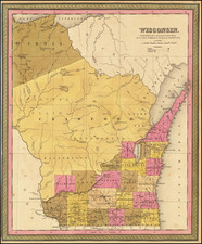 Wisconsin Map By Samuel Augustus Mitchell