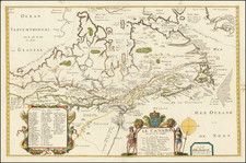 New England, Mid-Atlantic, Midwest, Canada and Eastern Canada Map By Pierre Du Val