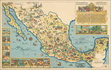 Mexico and Pictorial Maps Map By Fischgrund Publishing Company