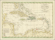 Southeast, Caribbean and Central America Map By Franz Ludwig Gussefeld