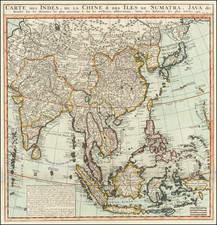 Asia, China, Japan, Korea, India, Southeast Asia, Philippines, Other Islands and Central Asia & Caucasus Map By Henri Chatelain