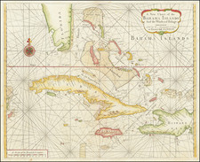 Florida, Caribbean, Cuba and Bahamas Map By William Mount  &  Thomas Page