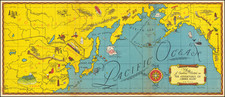 Pacific Ocean, Pacific Northwest, China, Pacific and Pictorial Maps Map By Skelly Oil Co.