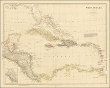 Florida, Caribbean and Central America Map By John Arrowsmith