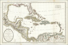 A Map of the West Indies and of the Mexican Gulph. | Carte des Indes Occidentales et du Golfe du Mexique. By Pierre Antoine Tardieu