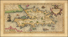 Hispaniola Map By Jodocus Hondius /  Gerard Mercator