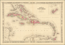 Caribbean Map By Alvin Jewett Johnson