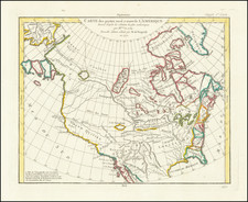 Alaska, North America and Canada Map By Denis Diderot / Didier Robert de Vaugondy