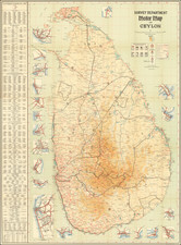 Sri Lanka Map By Ceylon Survey Department