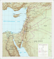 Middle East and Holy Land Map By U.S. Army Corps of Engineers / U.S. Army Map Service