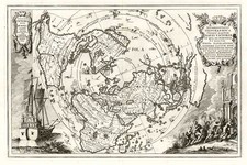 World, World, Northern Hemisphere, Polar Maps and North America Map By Heinrich Scherer