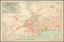 Singapore Map By Friedrich Arnold Brockhaus