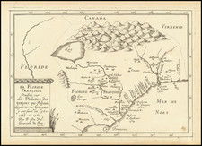 Florida, Southeast, Georgia, North Carolina and South Carolina Map By Pierre Du Val