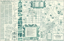 Sightseeing Map of Los Angeles and Hollywood / Where Movie Stars