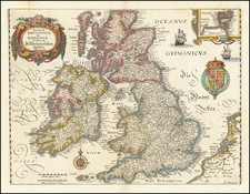 British Isles Map By Matthaus Merian