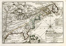 United States, Southeast, Midwest and Canada Map By Nicolas de Fer