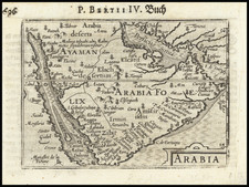 Middle East and Arabian Peninsula Map By Petrus Bertius / Barent Langenes