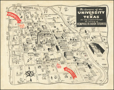 Texas and Pictorial Maps Map By Hemphill's Bookstore