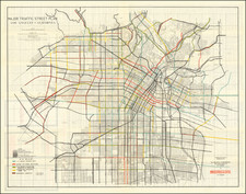 Major Traffic Street Plan Los Angeles California.  Compiled For The Committee On Los Angeles Plan of Major Highways.  Frederick Law Olmsted . . . 1927 By Los Angeles Traffic Commission