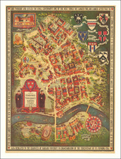 Massachusetts, Pictorial Maps and Boston Map By Edwin J. Schruers