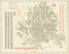 North Carolina Map By Pound and Moore