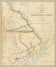 A Topographical Map of the Route of a Proposed Canal and the Country Between Conewago and Baltimore