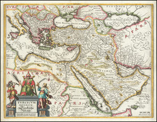 Turkey, Middle East, Arabian Peninsula and Turkey & Asia Minor Map By Matthaus Merian