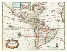 South America and America Map By Matheus Merian