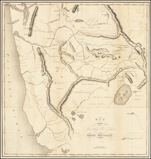 Rocky Mountains, Oregon, Washington and California Map By Benjamin L.E. Bonneville