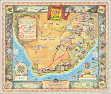 South Africa and Pictorial Maps Map By Bernard Sargent