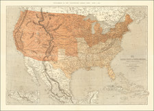 United States and Civil War Map By Thomas Ettling / Illustrated London News