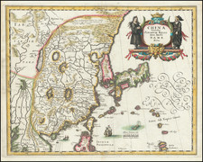 China, Japan and Korea Map By Matthaus Merian