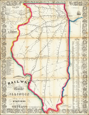 Illinois Map By D. B. Cooke