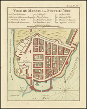 New York City Map By Jacques Nicolas Bellin