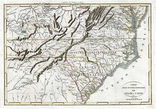 South and Southeast Map By Francois A.F. La Rochefoucault-Liancourt