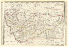 Montana Map By George F. Cram