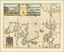 Polar Maps, Russia, Scandinavia and Canada Map By Moses Pitt