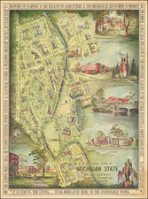 Michigan and Pictorial Maps Map By Carl D. Johnson